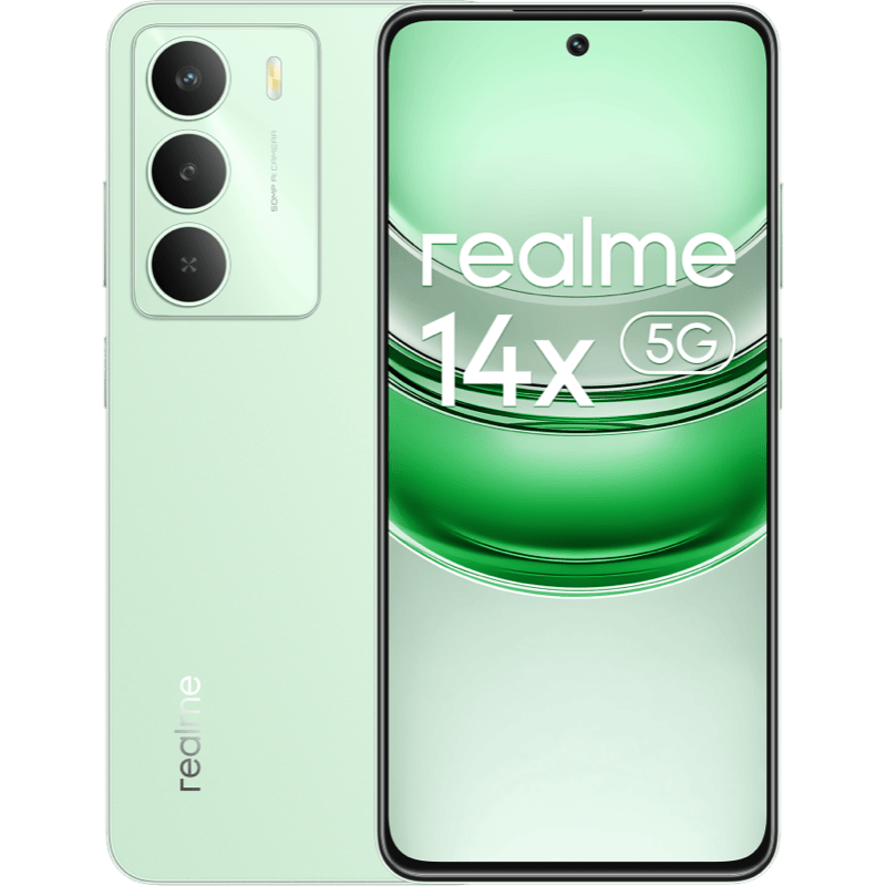 realme 14X 5G 6/128GB zielony front i tył