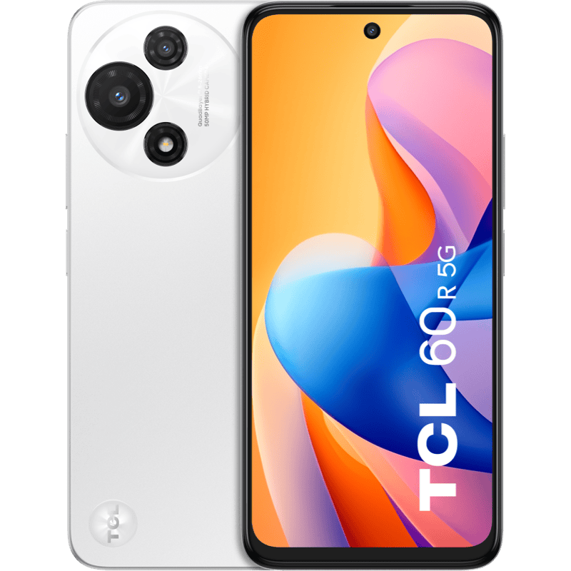 TCL 60R 5G 4/128GB biały front i tył