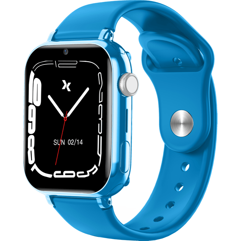 Maxcom Smartwatch FW59 KIDDO niebieski front lewy obrót